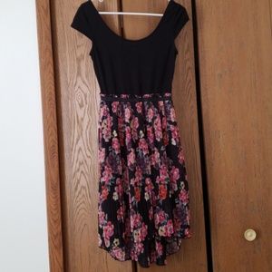 Black and Floral Dress
